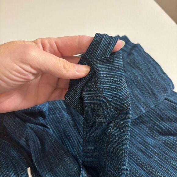 LULULEMON Swiftly Tech Long Sleeve Top Crew Running Heathered Blue size 10 - Picture 9 of 11